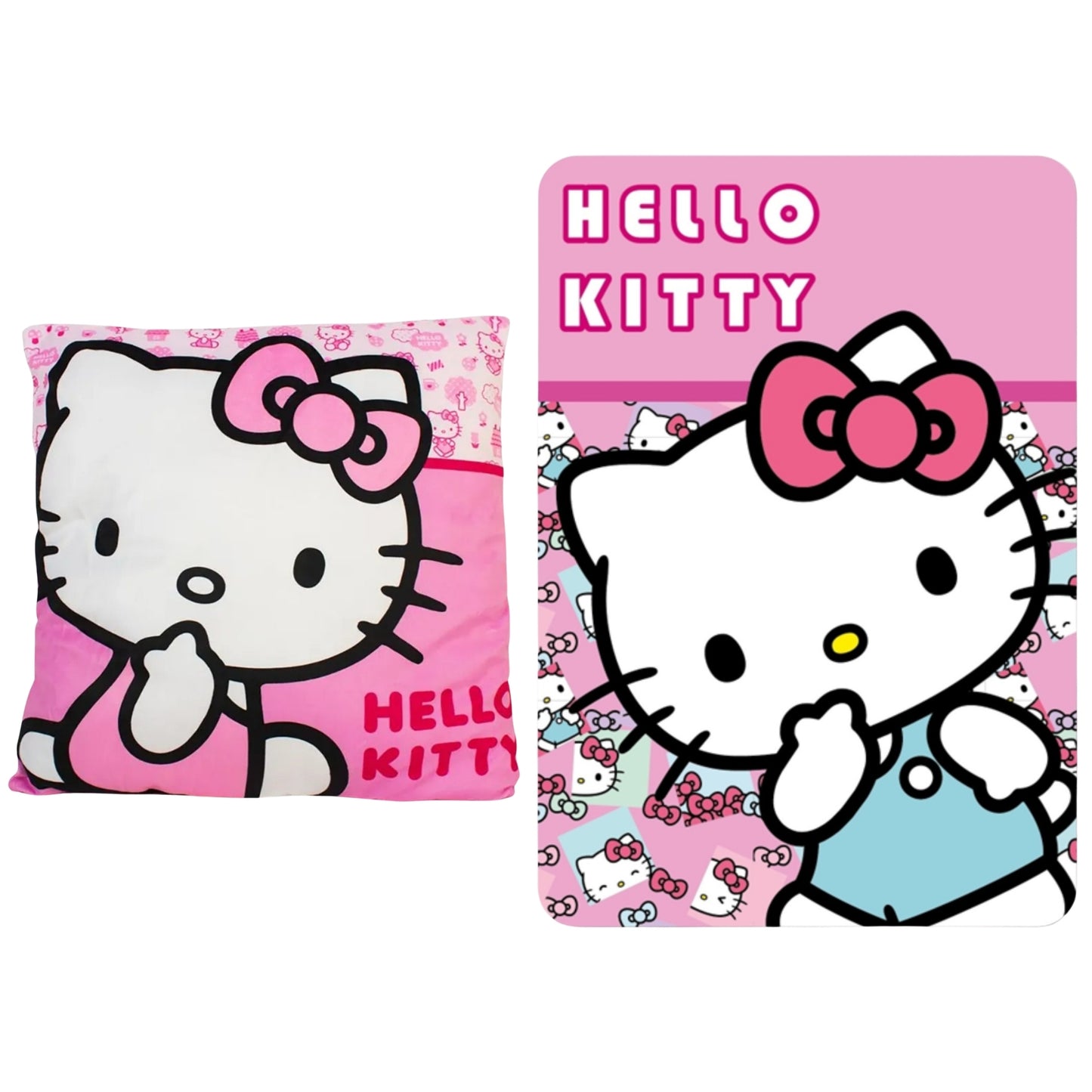 Hello Kitty slaapkamerset; kussen en fleece deken