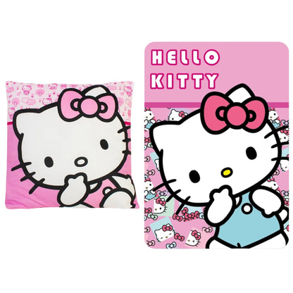 Hello Kitty slaapkamerset; kussen en fleece deken