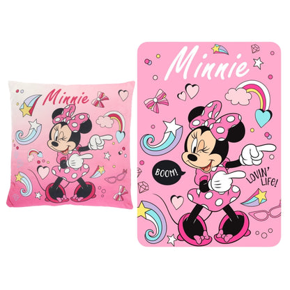 Minnie Mouse slaapkamerset; kussen en fleece deken