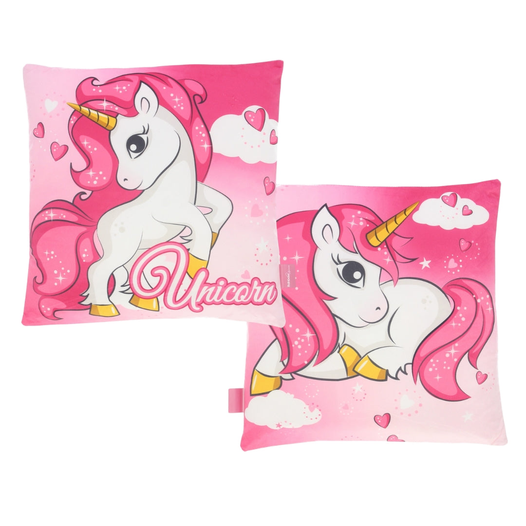 Unicorn slaapkamerset; kussen en fleece deken