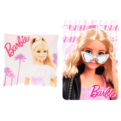 Barbie slaapkamerset; kussen en fleece deken