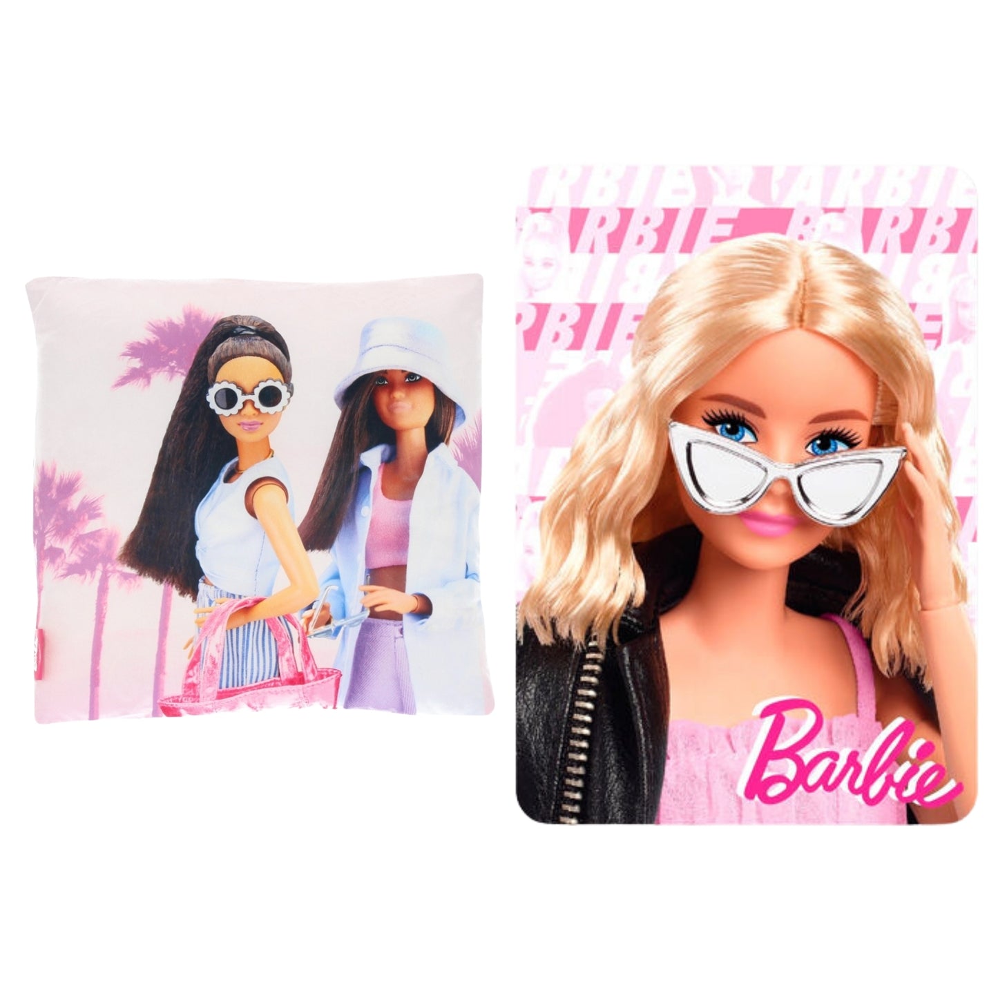 Barbie slaapkamerset; kussen en fleece deken