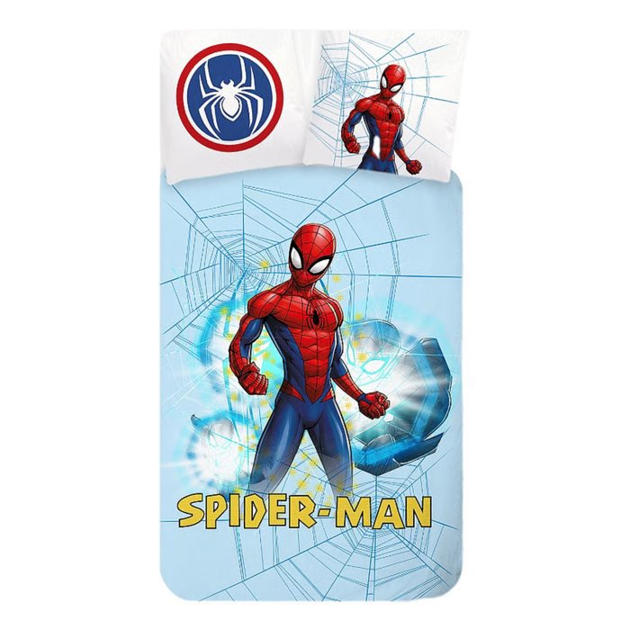 Spiderman slaapkamerset; dekbedovertrek en hoeslaken