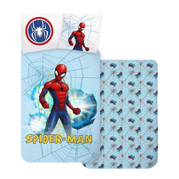Spiderman slaapkamerset; dekbedovertrek en hoeslaken