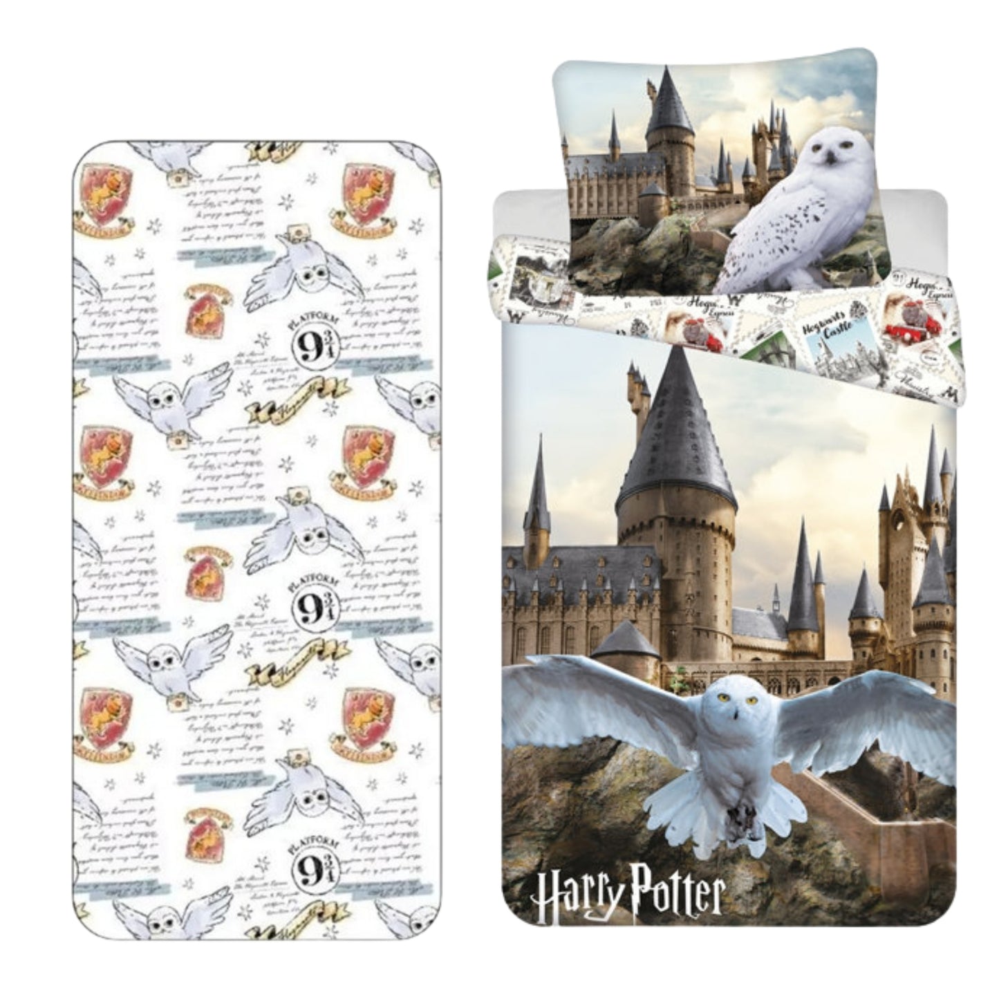 Harry Potter slaapkamerset; dekbedovertrek en hoeslaken