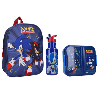 Sonic schoolset; rugzak en lunchset
