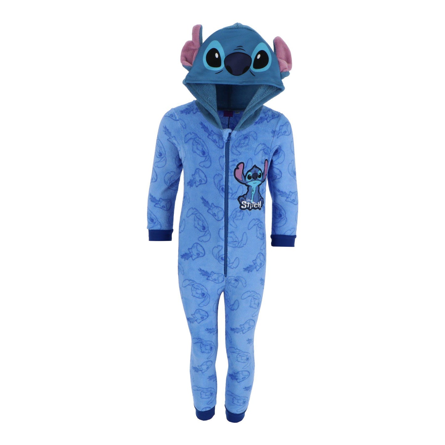 Lilo & Stitch kledingset blauw maat 122/128; badjas en onesie