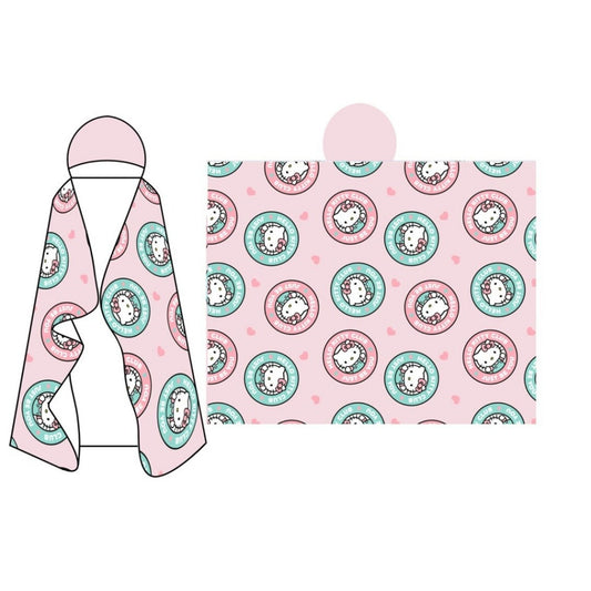 Hello Kitty fleece deken met capuchon