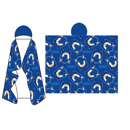 Sonic fleece deken met capuchon