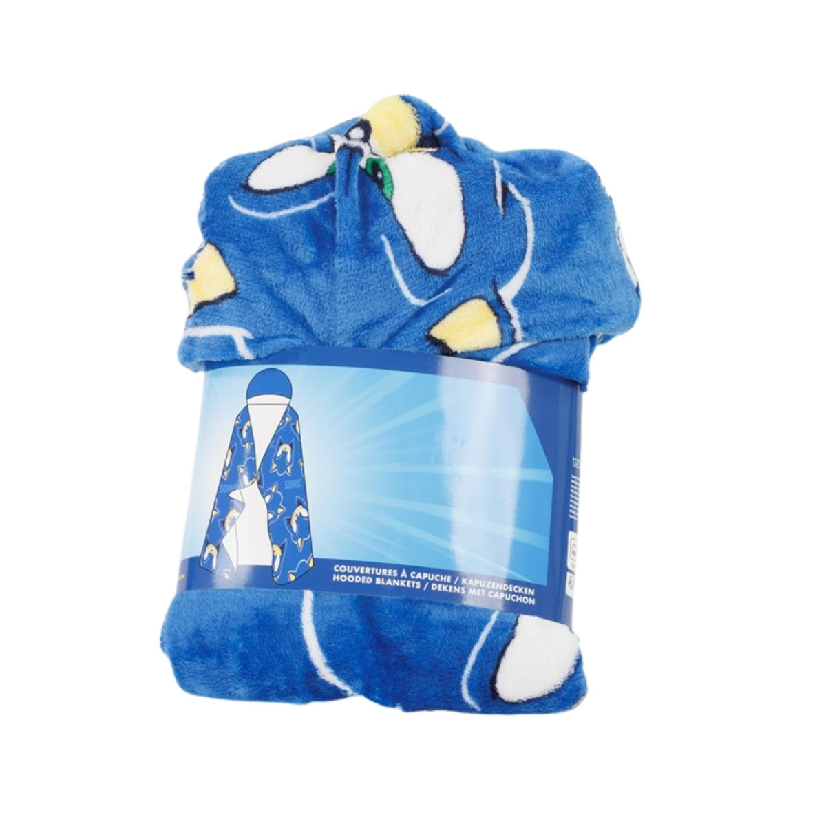 Sonic fleece deken met capuchon