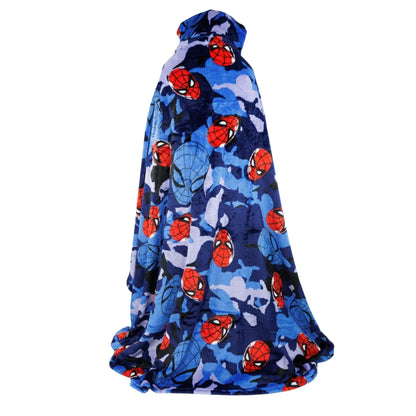 Spiderman fleece deken met capuchon