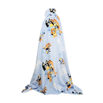 Bluey fleece deken met capuchon