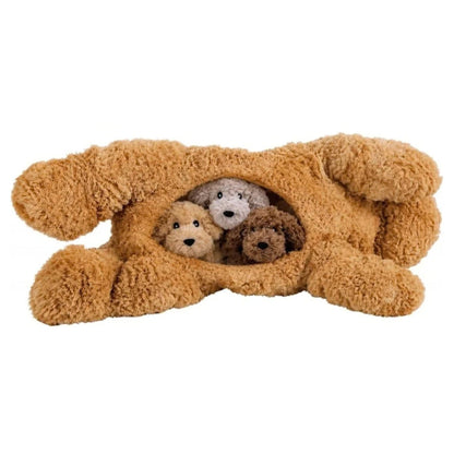 Noxxiez pluche mama met 3 baby's - hond
