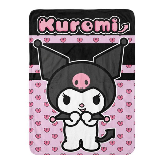 Kuromi fleece deken