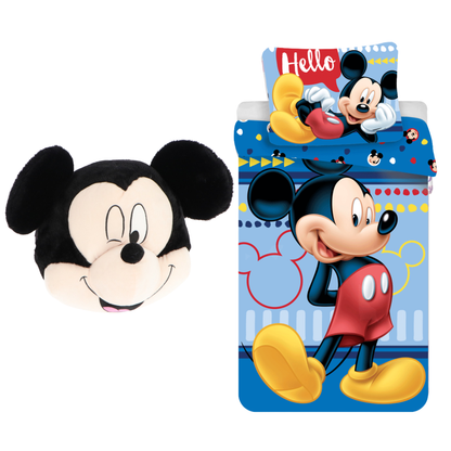 Mickey Mouse slaapkamerset; dekbedovertrek en handwarmer