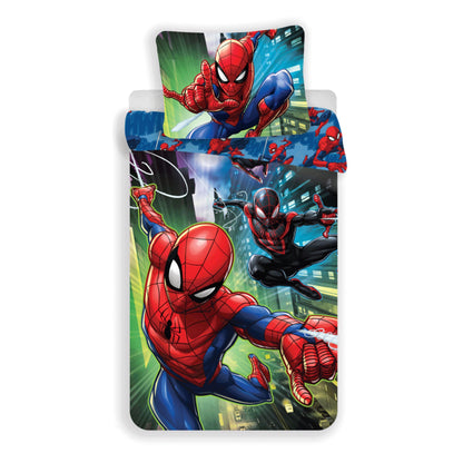 Spiderman slaapkamerset; dekbedovertrek en kussen