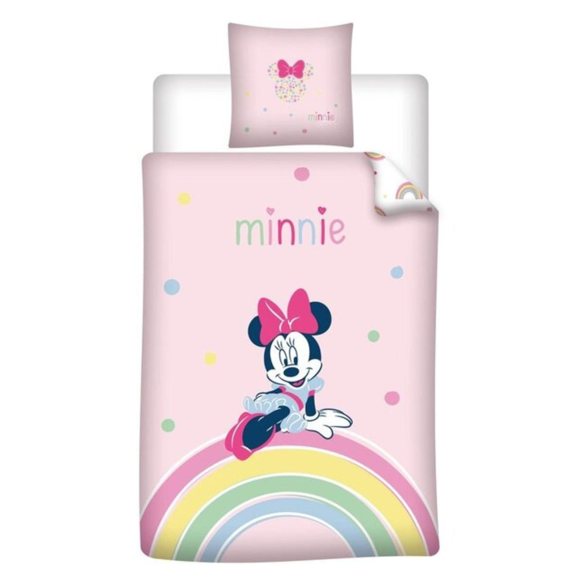 Minnie Mouse slaapkamerset; dekbedovertrek en hoeslaken