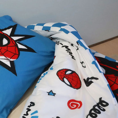 Spiderman slaapkamerset; dekbedovertrek en kussen