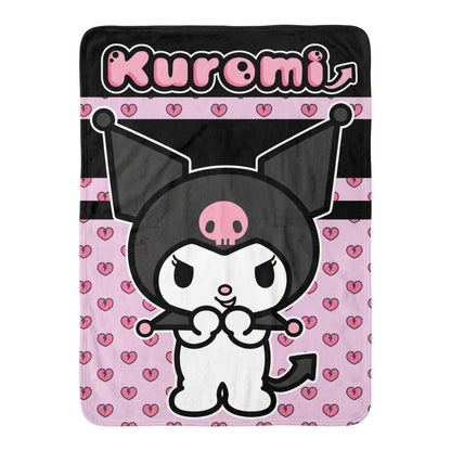 Kuromi slaapkamerset; dekbedovertrek en fleece deken
