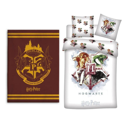 Harry Potter slaapkamerset; dekbedovertrek en fleece deken