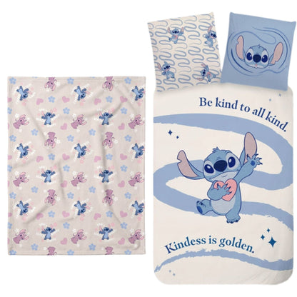Lilo & Stitch slaapkamerset; dekbedovertrek en fleece deken
