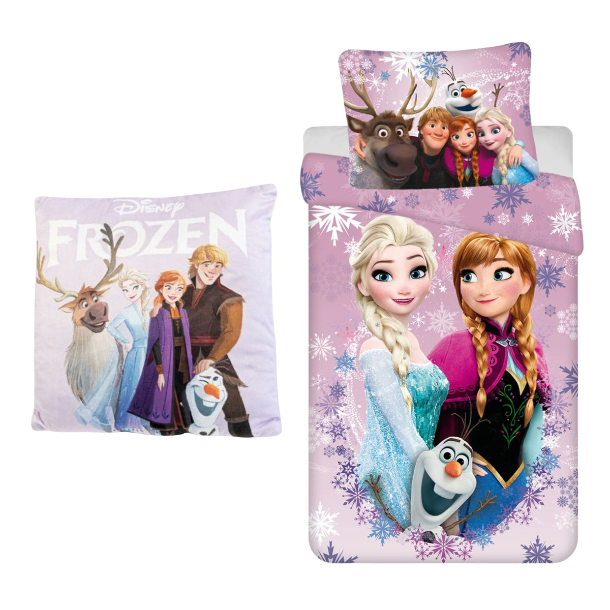 Frozen slaapkamerset; dekbedovertrek en kussen