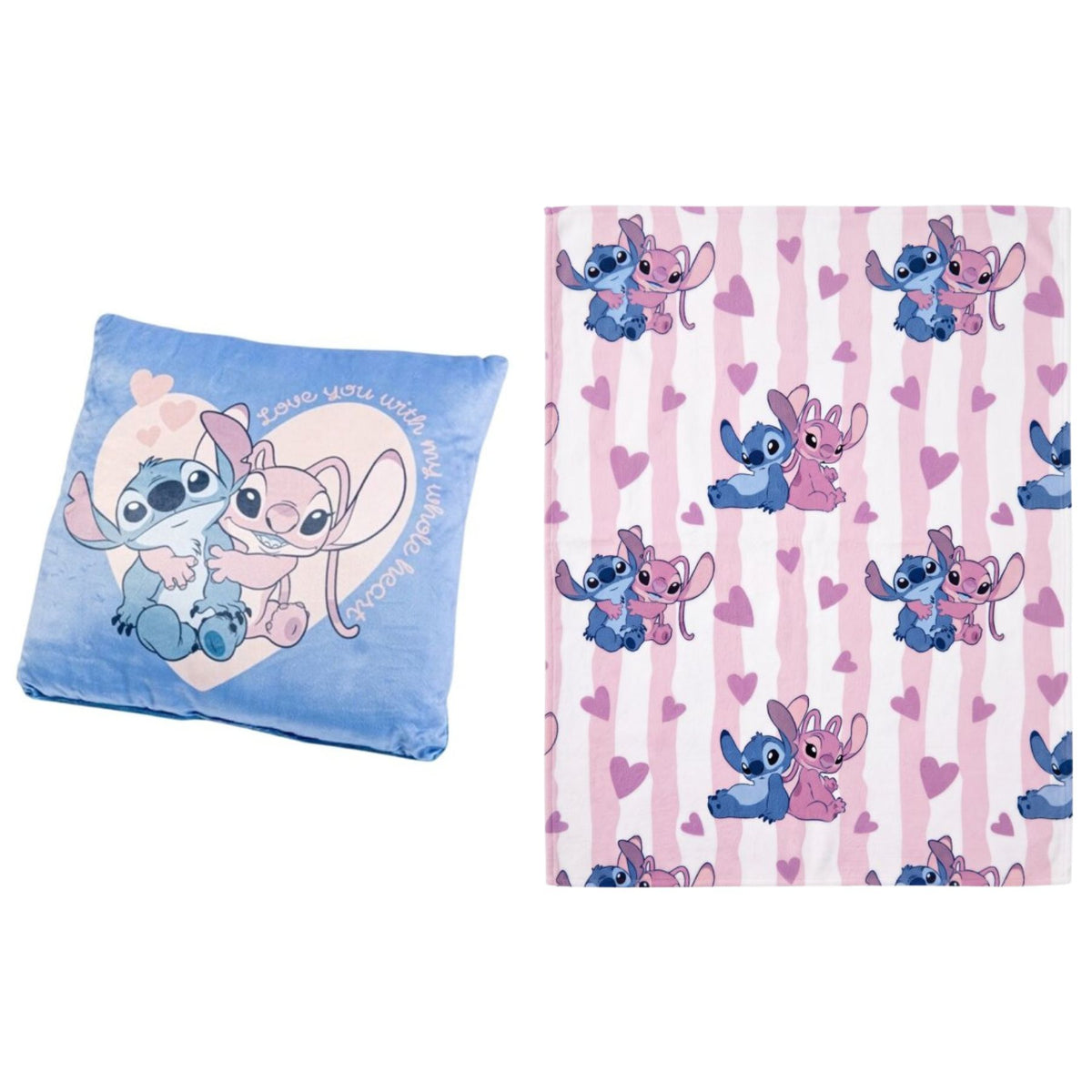 Lilo & Stitch slaapkamerset; kussen en fleece deken