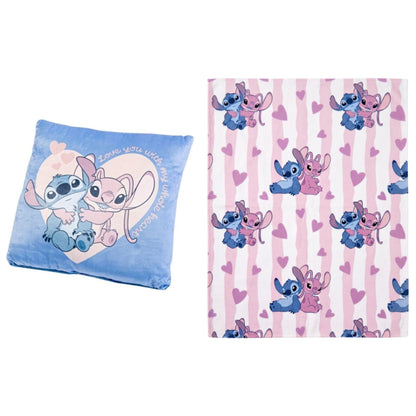 Lilo & Stitch slaapkamerset; kussen en fleece deken