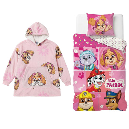 Paw Patrol slaapkamerset; dekbedovertrek en hoodie deken
