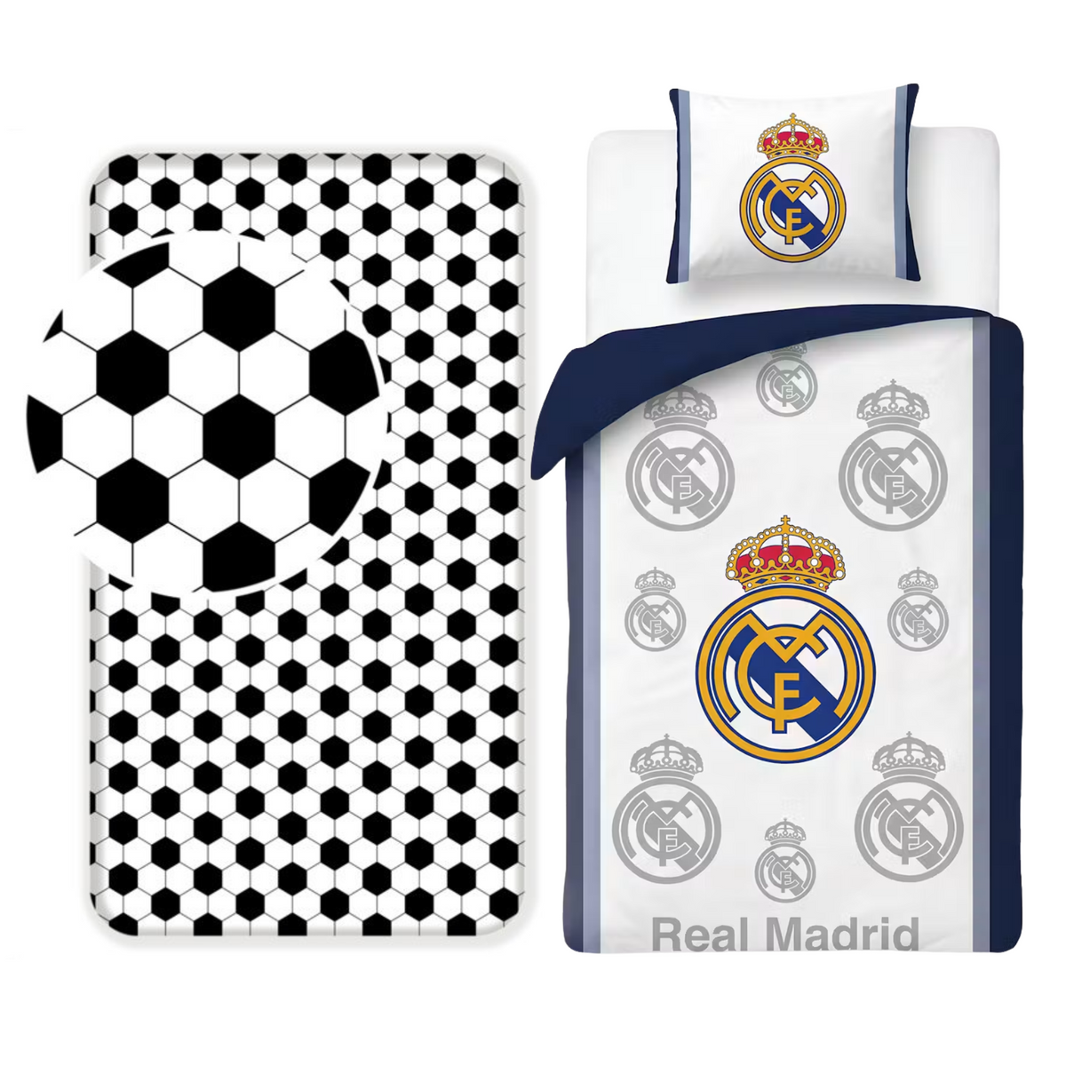 Real Madrid slaapkamerset; dekbedovertrek en hoeslaken